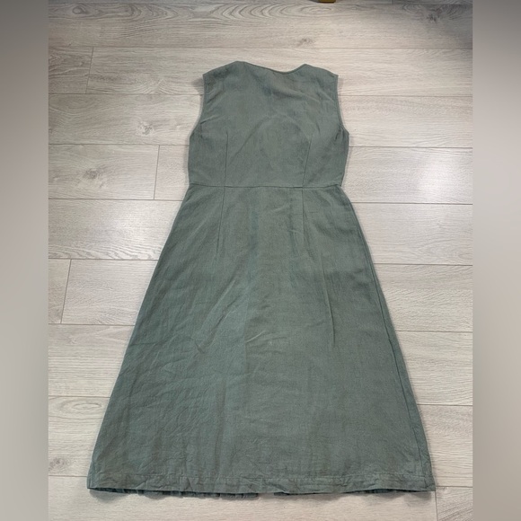 THE KORNER Khaki Midi Button Front Dress - Picture 5 of 13